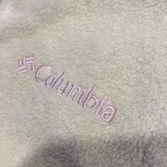 Columbia Light Green Zip Up Fleece Vest Youth 6/6X - Picture 6 of 15